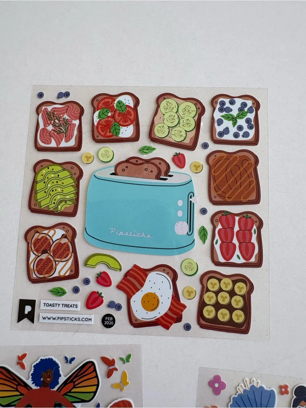 Pipsticks Colorful Decorative Sticker Sheets - Fashion & Toast - Scrapbook!